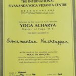 Yoga Acharya Award for Subramanian Nachiyappan by The International Sivananda Yoga Vedanta Centre| Subra Yoga USA